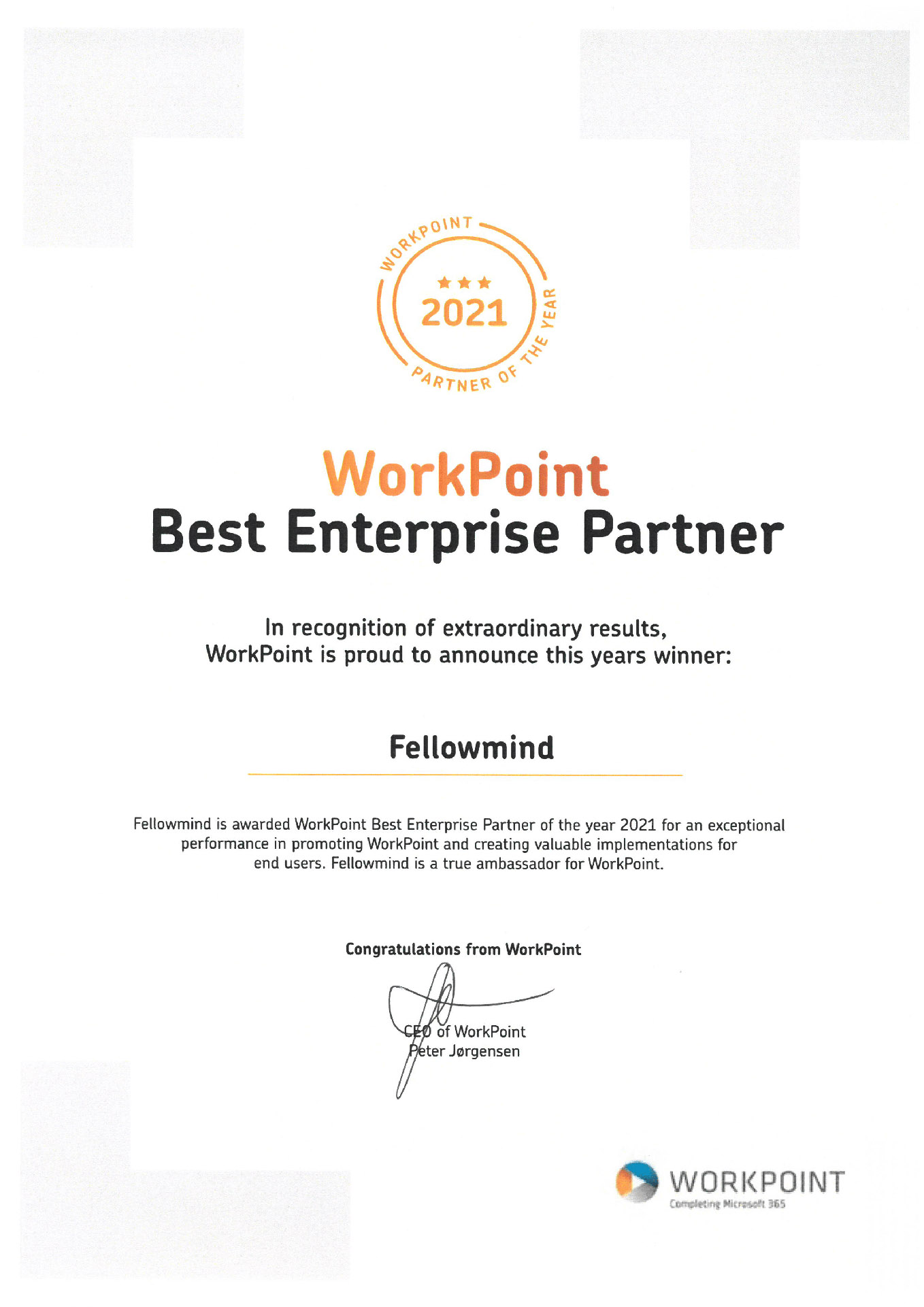 best enterprise partner microsoft workpoint