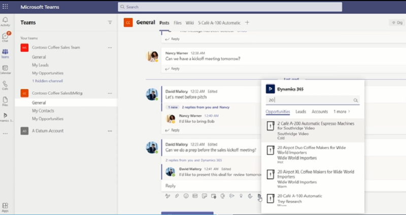 Produktivere Zusammenarbeit dank Dynamics 365 Integration in Microsoft Teams